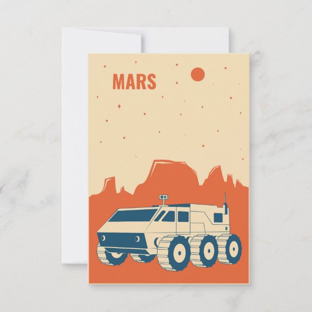 Space satellite RSVP card (Front)