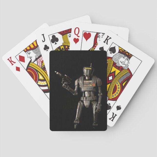 Space Sci-Fi Robot Toy Photography Playing Cards (Back)