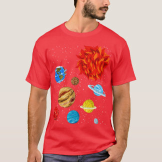 Space Science Universe Planets Astronaut Astronomy T-Shirt