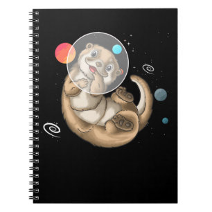 Space Sea Otter Astronaut Otter Notebook