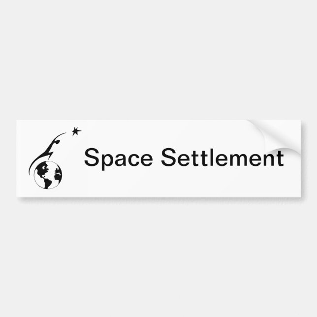 Space Settlement Bumper Sticker (Front)