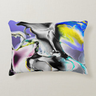 Space. Shiny White Background. Smoke Slate Picture Accent Pillow