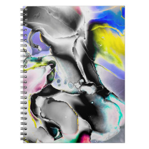 Space. Shiny White Background. Smoke Slate Picture Notebook