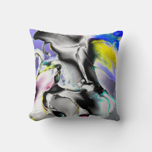 Space. Shiny White Background. Smoke Slate Picture Throw Pillow