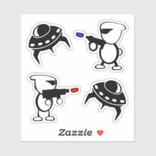 Space Ship and Aliens with Laser Guns