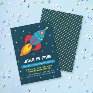 Space Ship Birthday Invitation