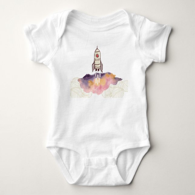 Space Ship Take Off in Colourful Cloud Creeper (Front)