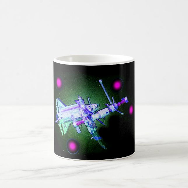 Space shuttle and station coffee mug (Center)