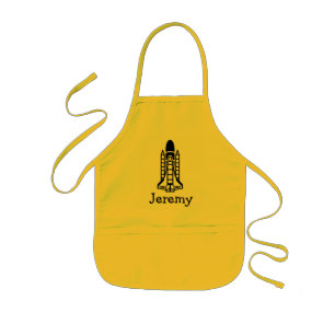 Space shuttle apron for kids   Personalized name