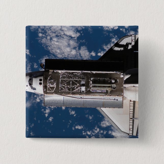 Space Shuttle Atlantis 2 Inch Square Button (Front)