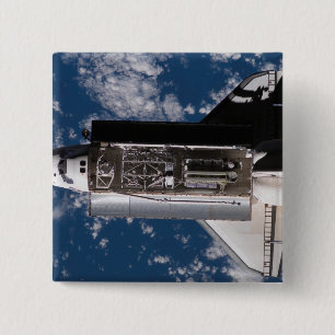 Space Shuttle Atlantis 2 Inch Square Button