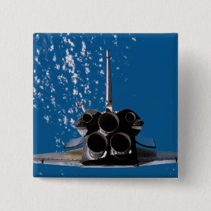 Space Shuttle Atlantis 2 Inch Square Button