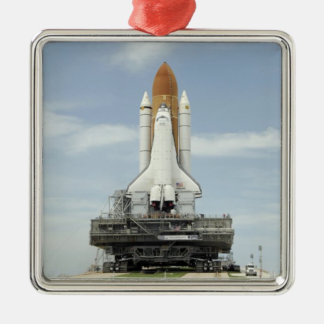 Space shuttle Atlantis 2 Metal Ornament (Front)