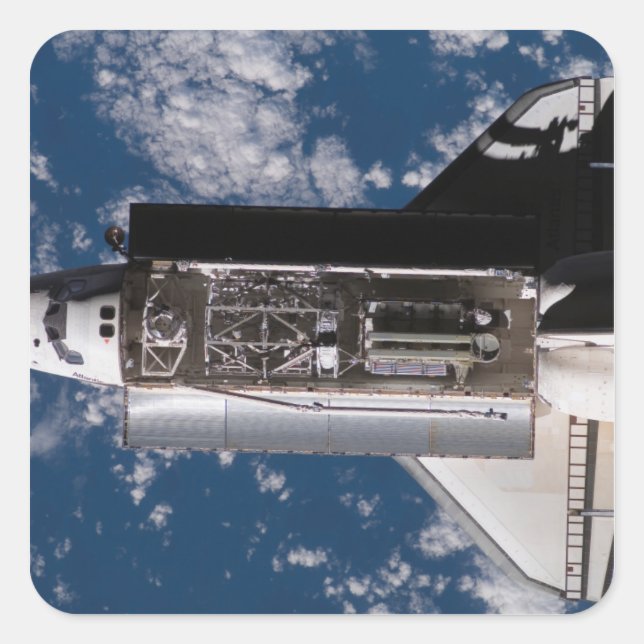 Space Shuttle Atlantis 2 Square Sticker (Front)