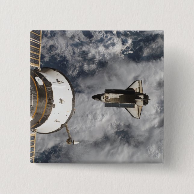 Space Shuttle Atlantis 3 2 Inch Square Button (Front)