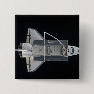 Space shuttle Atlantis 4 2 Inch Square Button