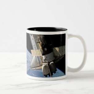 Space Shuttle Atlantis and a Soyuz spacecraft Two-Tone Coffee Mug