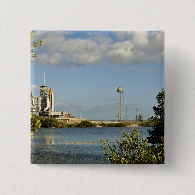 Space Shuttle Atlantis and Endeavour 2 Inch Square Button (Front)