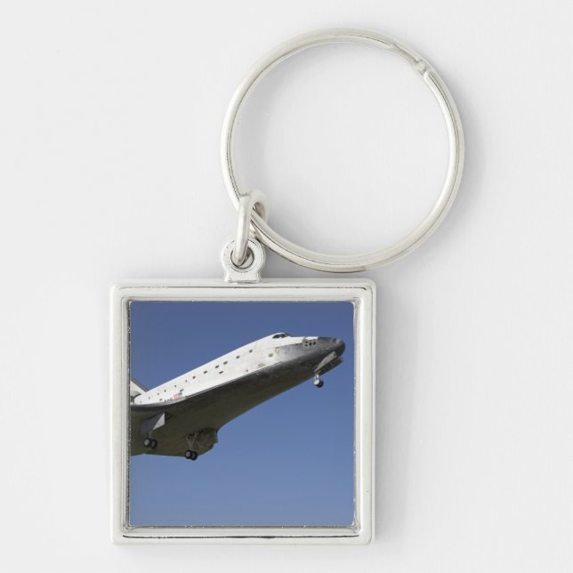 Space shuttle Atlantis approaching Runway 33 2 Keychain (Front)