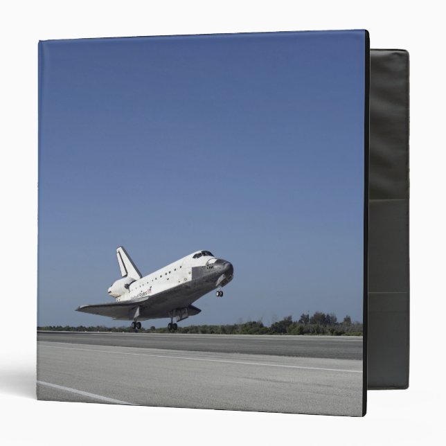 Space shuttle Atlantis approaching Runway 33 Binder (Front/Inside)