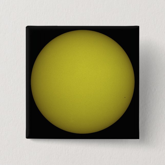 Space Shuttle Atlantis is seen in silhouette 2 Inch Square Button (Front)