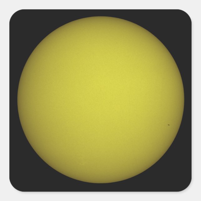 Space Shuttle Atlantis is seen in silhouette Square Sticker (Front)