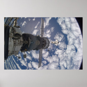 Space Shuttle Atlantis & ISS Poster
