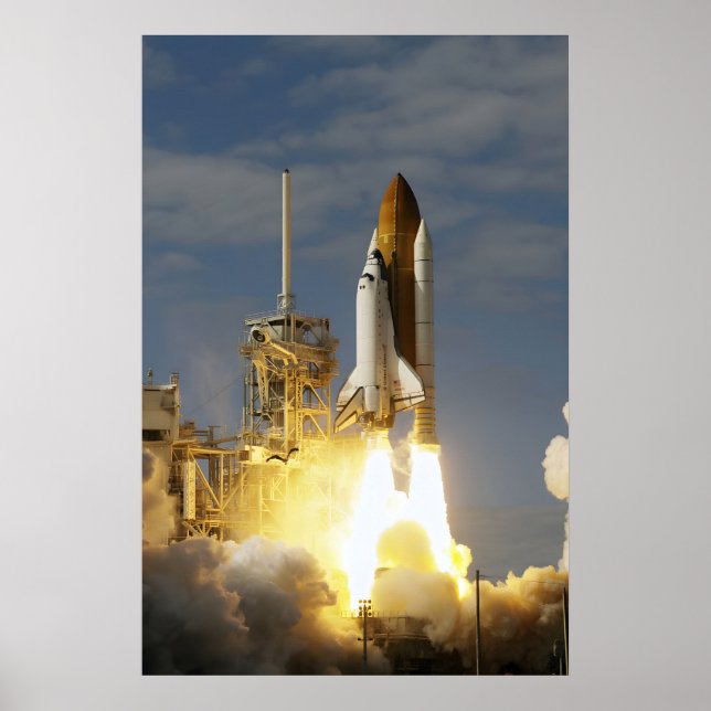 Space Shuttle Atlantis Launch Poster NASA STS-122 (Front)