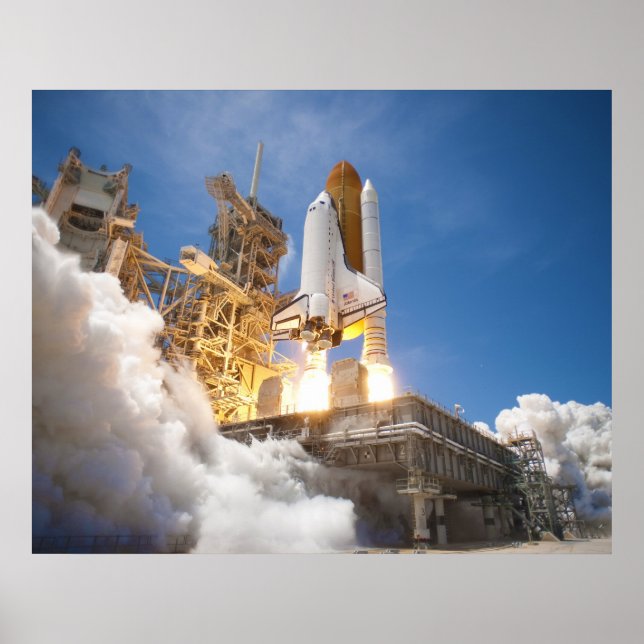Space Shuttle Atlantis Launching STS-132 Mission Poster (Front)