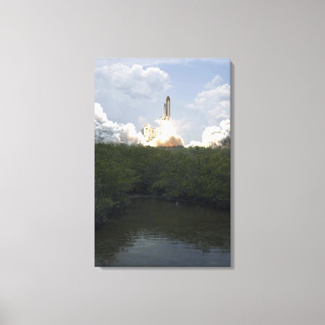 Space Shuttle Atlantis lifts off 11 Canvas Print (Front)