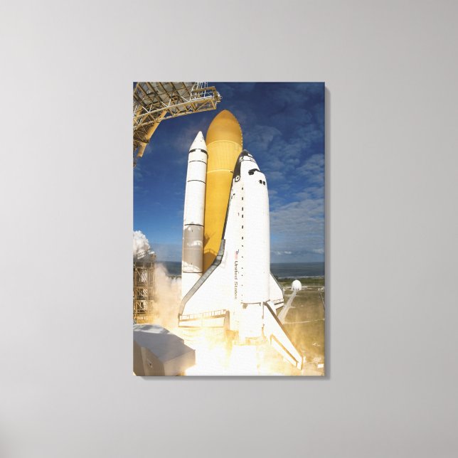 Space Shuttle Atlantis lifts off 12 Canvas Print (Front)