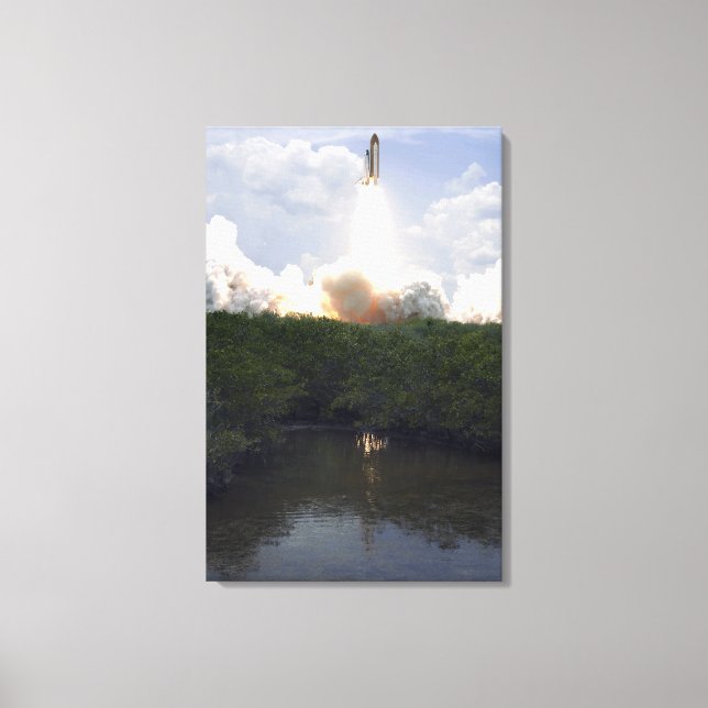 Space Shuttle Atlantis lifts off 14 Canvas Print (Front)