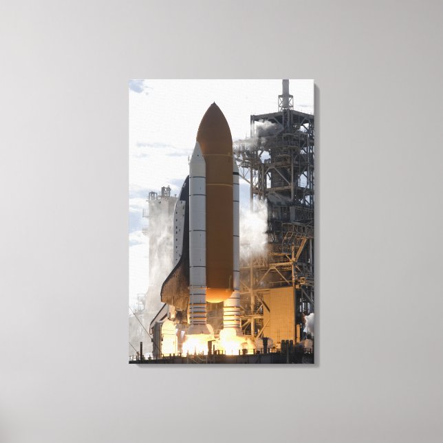 Space Shuttle Atlantis lifts off 15 Canvas Print (Front)
