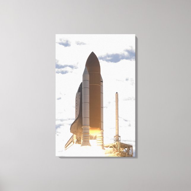Space Shuttle Atlantis lifts off 16 Canvas Print (Front)