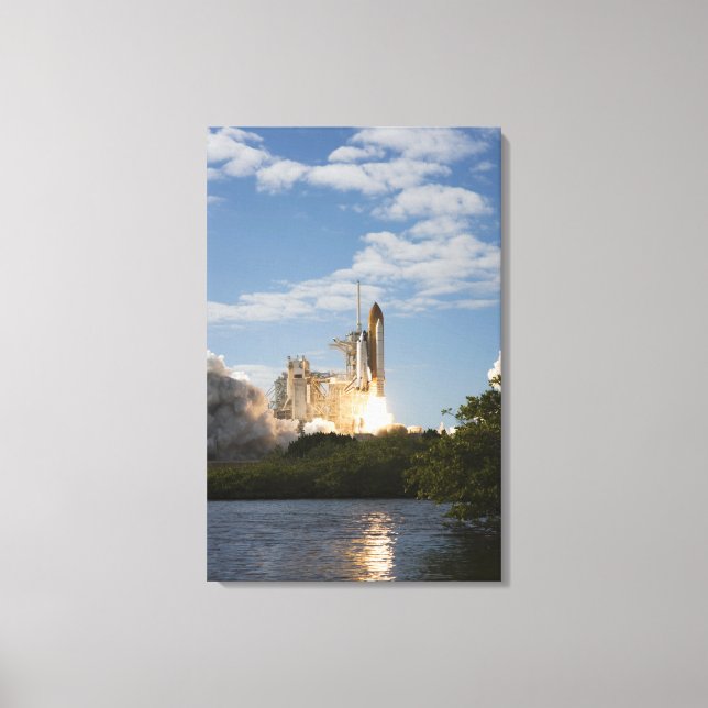 Space Shuttle Atlantis lifts off 16 Canvas Print (Front)