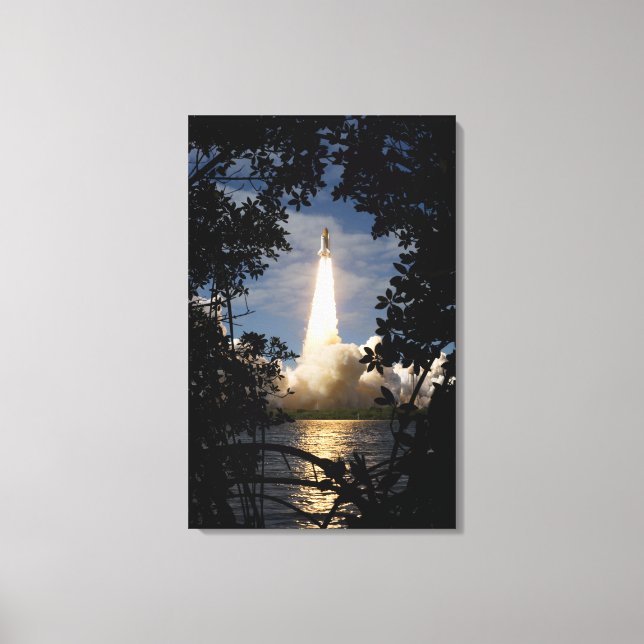 Space Shuttle Atlantis lifts off 18 Canvas Print (Front)