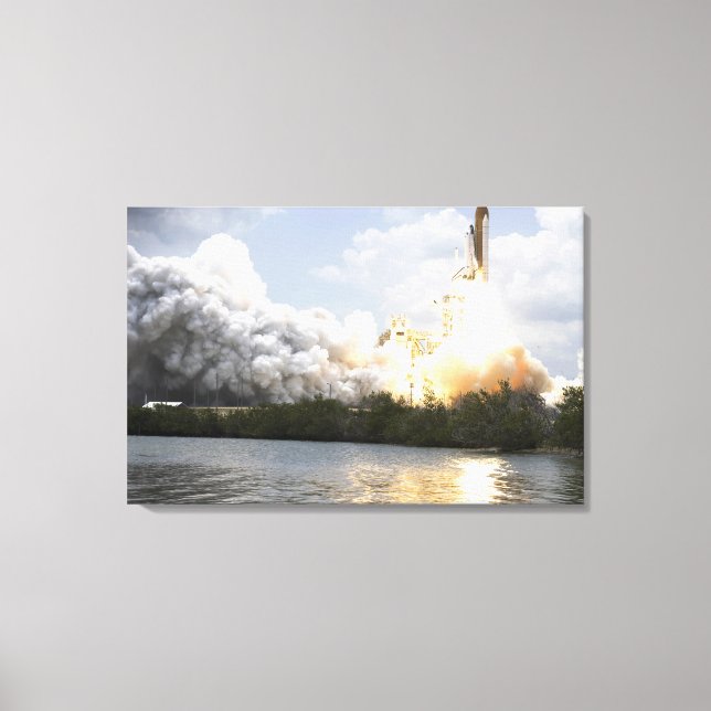 Space Shuttle Atlantis lifts off 22 Canvas Print (Front)