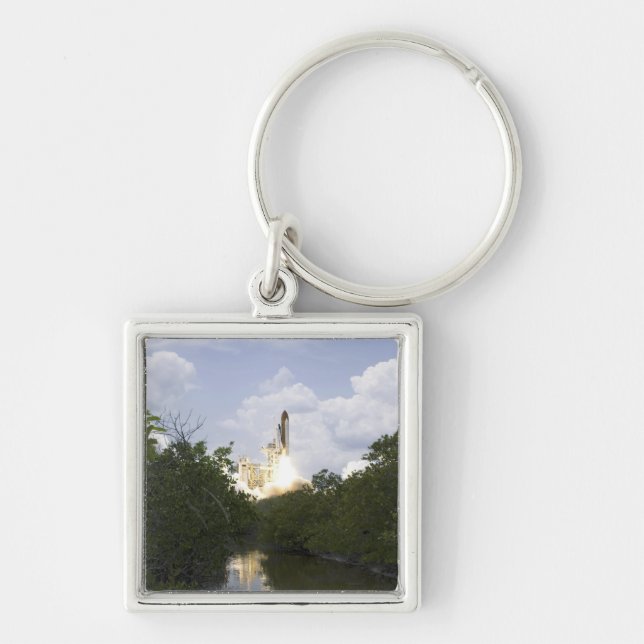 Space Shuttle Atlantis lifts off 25 Keychain (Front)