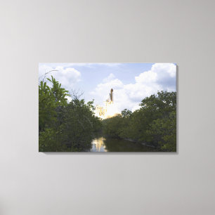 Space Shuttle Atlantis lifts off 2 Canvas Print