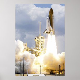 Space Shuttle Atlantis lifts off 2 Poster