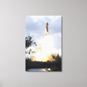 Space Shuttle Atlantis lifts off 4 Canvas Print