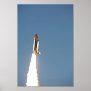 Space Shuttle Atlantis lifts off 5 Poster