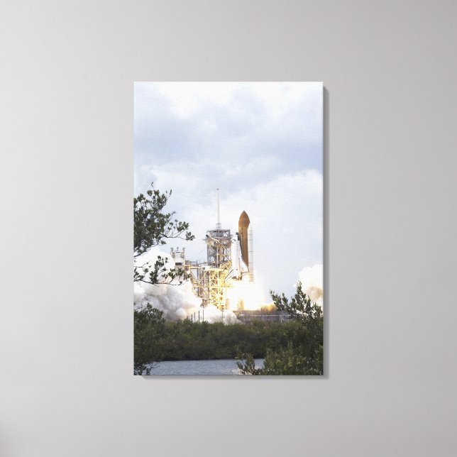 Space Shuttle Atlantis lifts off 6 Canvas Print (Front)