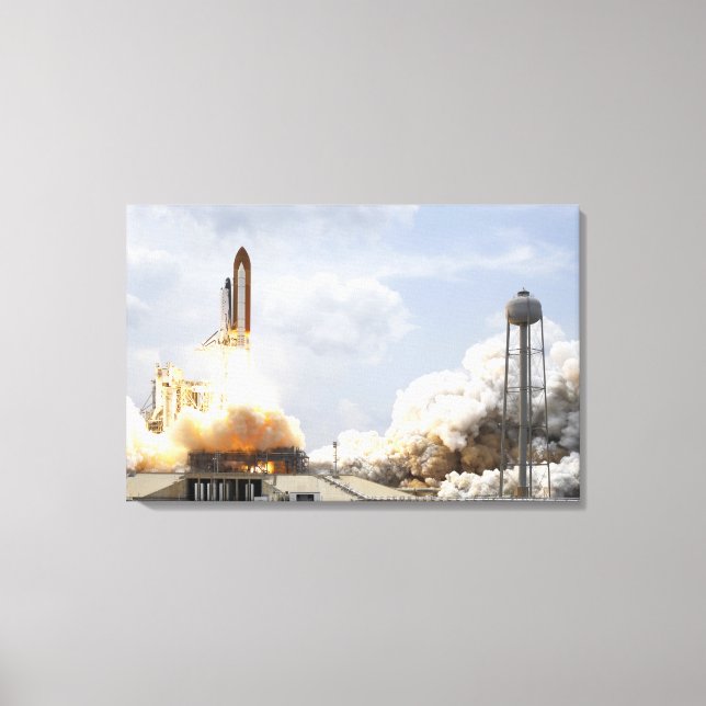 Space Shuttle Atlantis lifts off 9 Canvas Print (Front)