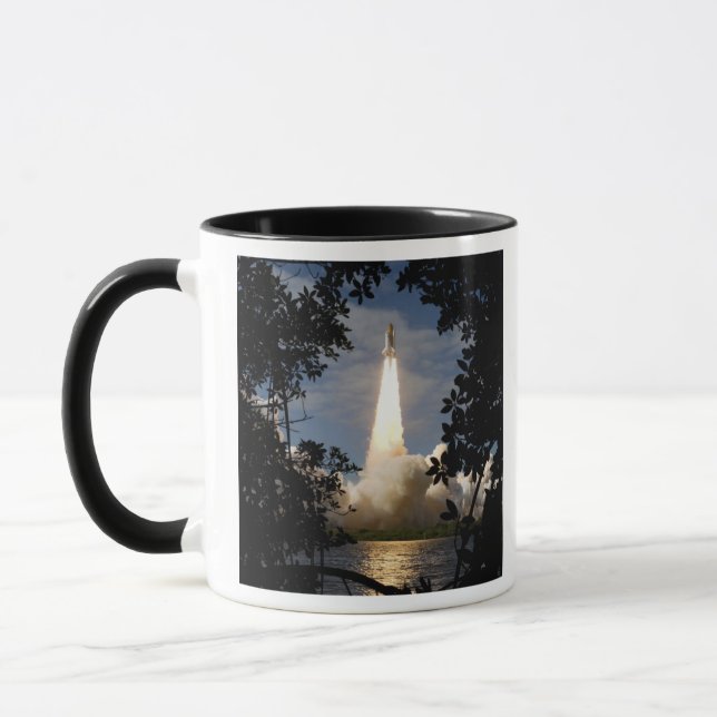 Space Shuttle Atlantis lifts off 9 Mug (Left)