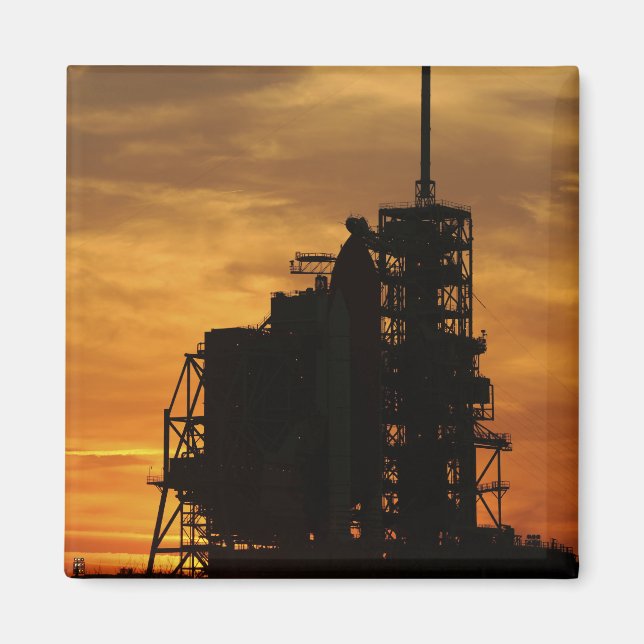 Space Shuttle Atlantis on the launch pad Magnet (Front)