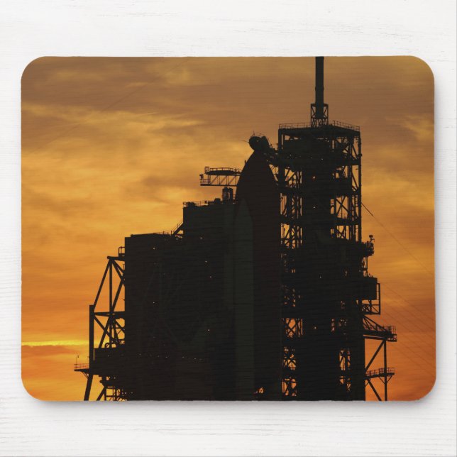 Space Shuttle Atlantis on the launch pad Mouse Pad (Front)
