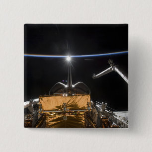 Space Shuttle Atlantis' payload bay 2 Inch Square Button