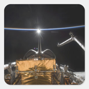 Space Shuttle Atlantis' payload bay Square Sticker