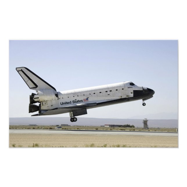 Space Shuttle Atlantis prepares for landing 2 Photo Print (Front)